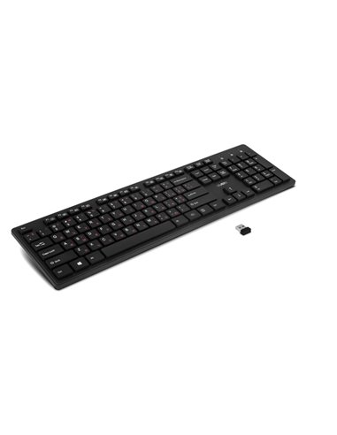 SVEN KB-E5900W, Wireless Keyboard, 107 keys, slim compact design, low-profile keys with smooth stroke, Nano receiver, USB, Bl...