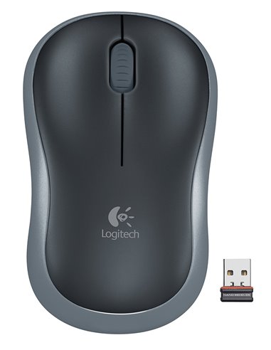 Mouse Wireless Logitech M185 Swift Grey, Grey/Black