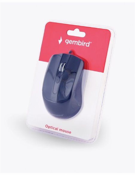Gembird MUS-4B-01, Optical Mouse, 1200dpi, USB, 1.35 m cable, Black