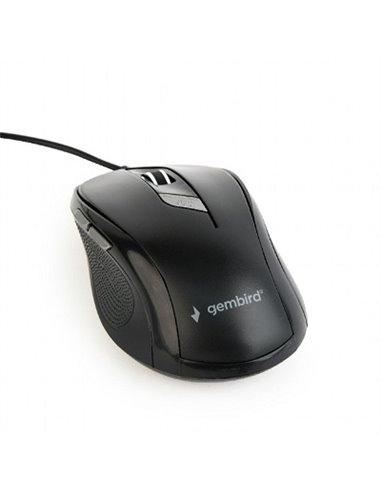 Gembird MUS-6B-01, Optical Mouse, 1600dpi, USB, Black