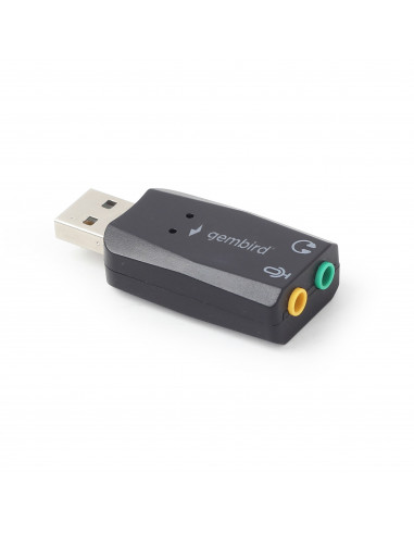 Gembird SC-USB2.0-01 ”Virtus Plus” USB Sound Card, connectors: USB A-type male, 3.5mm stereo headphone jack, 3.5mm micropho...