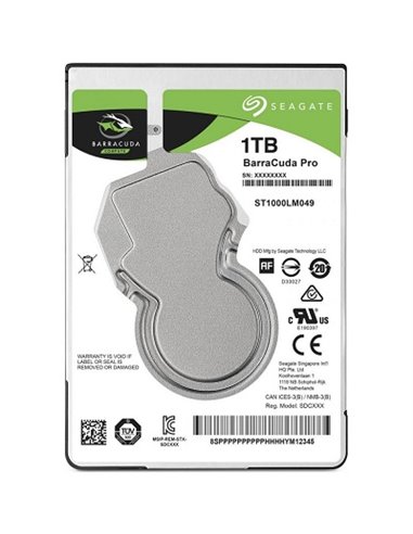 2.5” HDD 1.0TB Seagate ST1000LM049 BarraCuda Pro™, 7200rpm, 128MB, 7mm, SATAIII