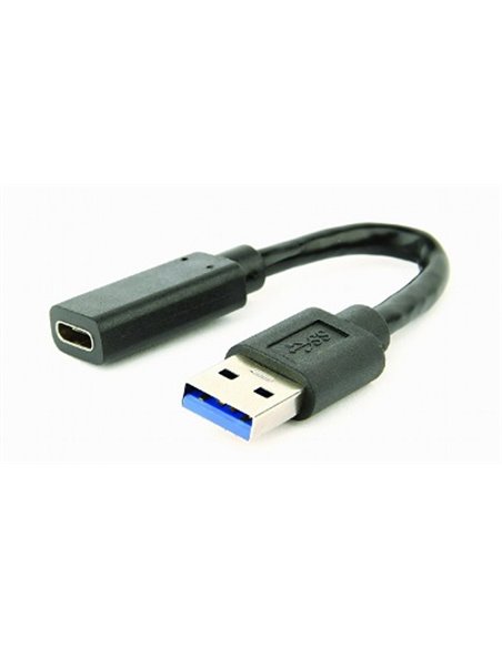 Adapter USB3.1-Type-C - Gembird A-USB3-AMCF-01, USB 3.1 to Type-C female adapter cable, 10 cm, Black