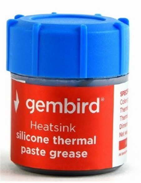 Thermal Paste Gembird TG-G15-02, 15g, Operation Temperature: -30 ~ 280° C, Grey