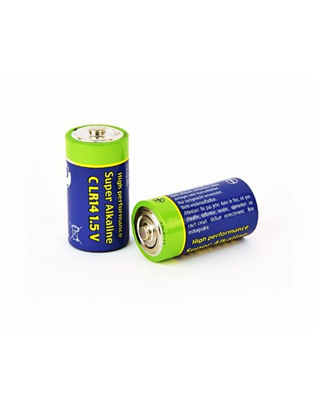 Gembird Alcaline Battery C-cell LR14 1.5V, 2pcs, High performance and long lifetime