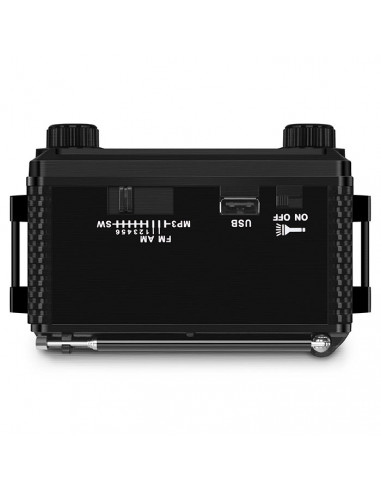 SVEN SRP-355 Black, FM/AM/SW Radio, 3W RMS, 8-band radio receiver, built-in audio files player from USB-fash, microSD and SD ...