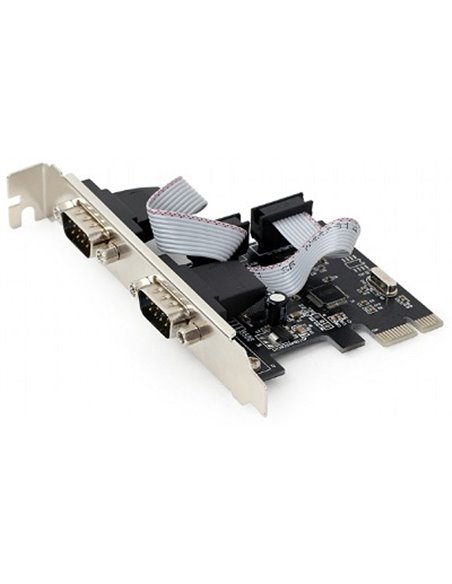 Gembird SPC-22, 2 x Serial ports, PCI-Express, with extra low-profile bracket