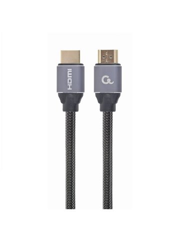 Cable HDMI 2.0 CCBP-HDMI-2M, Premium series 2 m, High speed with Ethernet, Supports 4K UHD resolution at 60Hz, Nylon, Gold p...