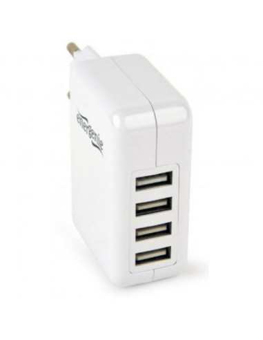 USB Charger Gembird GMB EG-U4AC-02, 4x USB - 5V/ 3.1A, Input: 110/240V, Black