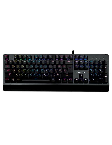 SVEN KB-G9700 RGB Mechanical Gaming Keyboard, Top metal panel, Red switches, Mechanical keys 104 keys, Full key anti-ghosting...