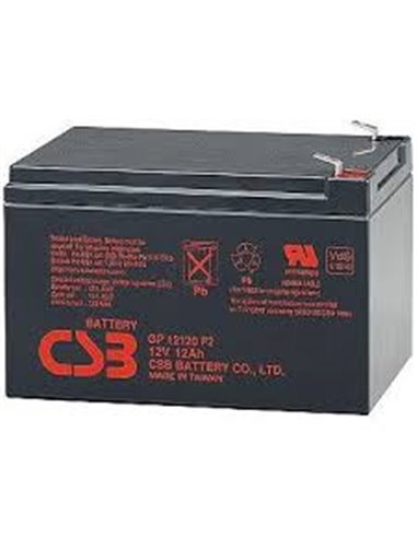 CSB Battery 12V 12AH, GP 12120 F2, 3-5 Years Life Time