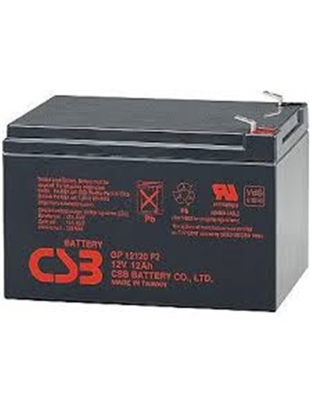 CSB Battery 12V 12AH, GP 12120 F2, 3-5 Years Life Time