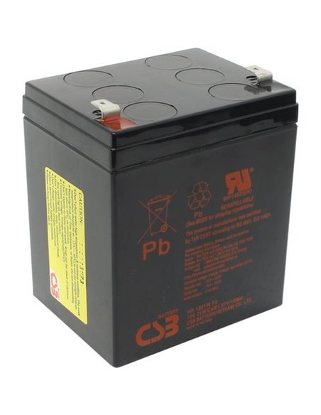 CSB Battery 12V 5AH, HR 1221W F2, 3-5 Years Life Time