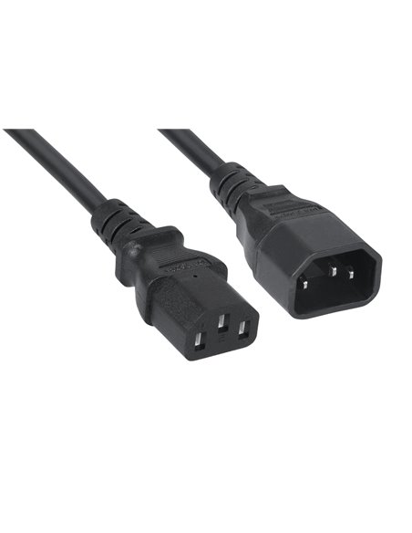 Power Extension cable PC-189-VDE (C13 to C14) 1,8 m, for UPS, VDE approved