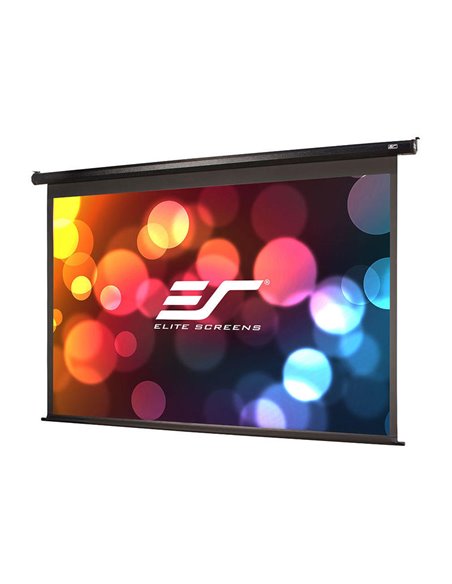 Elite Screens 100” (16:9) 222 x 125 cm, Electric Projection Screen, Spectrum Series with IR/Low Voltage 3-way wall box, Black