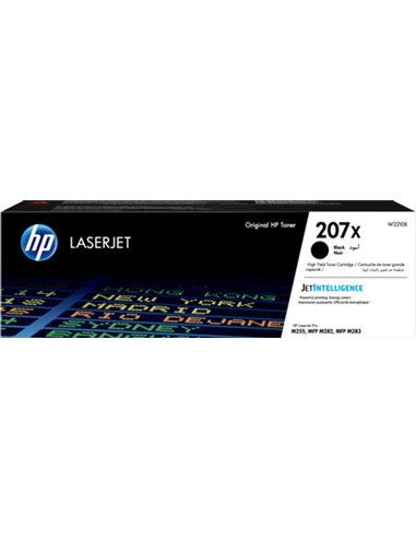 HP 207X (W2210X) Black LaserJet Toner 3150 pages for HP Color LaserJet Pro MFP M283fdw, HP Color LaserJet Pro M255dw, HP Colo...