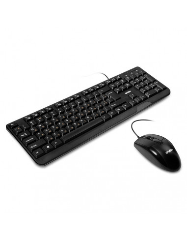 SVEN KB-S330C, Keyboard 12Fn-keys + Mouse (Optical 1000 dpi, 2+1(scroll wheel)), Waterproof design, Classic fullsize layout, ...