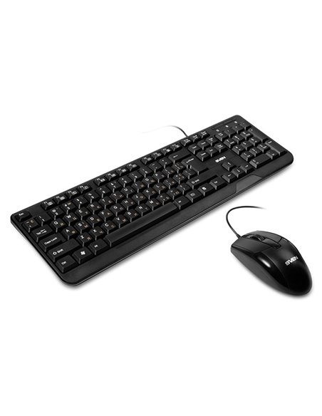SVEN KB-S330C, Keyboard 12Fn-keys + Mouse (Optical 1000 dpi, 2+1(scroll wheel)), Waterproof design, Classic fullsize layout, ...