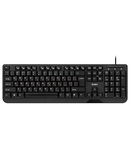 SVEN KB-S330C, Keyboard 12Fn-keys + Mouse (Optical 1000 dpi, 2+1(scroll wheel)), Waterproof design, Classic fullsize layout, ...