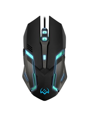 SVEN RX-G740 Gaming, Optical Mouse, 800/1200/1800/2400 dpi, 5+1 buttons (scroll wheel), DPI switching modes, Two navigation ...