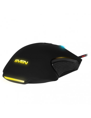 SVEN RX-G955 Gaming, Optical Mouse, 600-4000 dpi, 7+1 buttons (scroll wheel), DPI switching modes, Two navigation buttons (F...