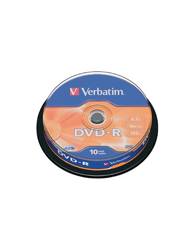 Verbatim DataLifePlus DVD-R AZO 4.7GB 16X MATT SILVER SURFAC - Spindle 10pcs.