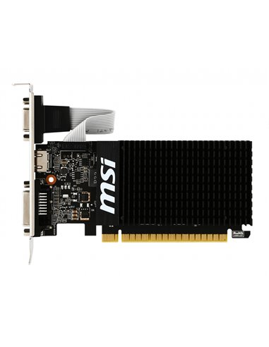 MSI GeForce GT 710 (GT 710 2GD3H LP) / 2GB GDDR3 64Bit 954/1600Mhz, D-Sub, DVI-D, HDMI, Passive Heatsink, Low Profile Design...