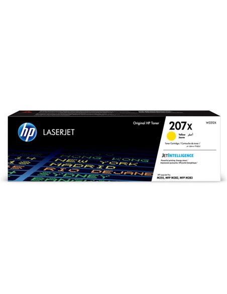 HP 207X (W2212X) Yellow LaserJet Toner 2450 pages for HP Color LaserJet Pro MFP M283fdw, HP Color LaserJet Pro M255dw, HP Col...