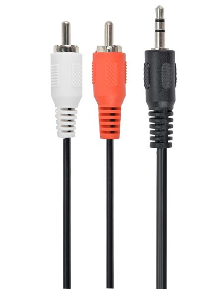 Audio cable 3.5mm-RCA - 1.5m - Cablexpert CCA-458, 3.5 mm stereo to RCA plug cable, 1.5 m