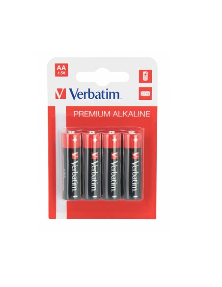 Verbatim Alcaline Battery AA, 4pcs, Blister pack