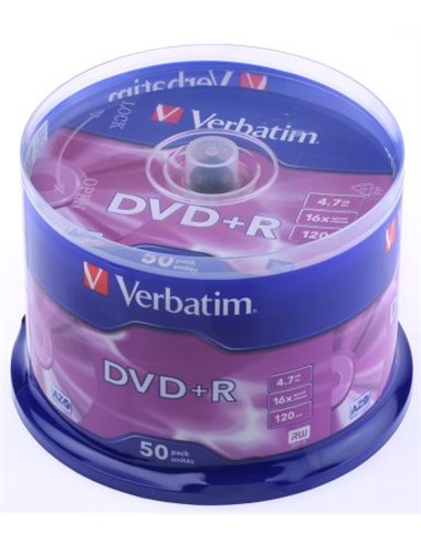 Verbatim DataLifePlus DVD+R AZO 4.7GB 16X MATT SILVER SURFAC - Spindle 50pcs.