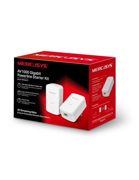 Powerline Adapter MERCUSYS MP500KIT / 1000Mbps / 2 Gigabit LAN Port