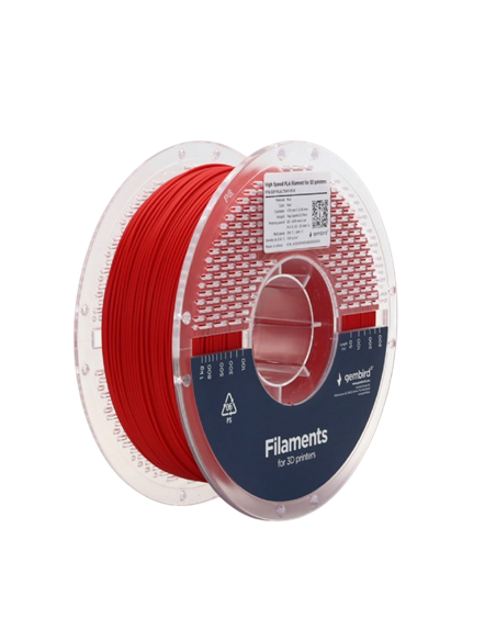 Filament pentru imprimantă 3D Gembird 3DP-PLA1.75HY-01-R, PLA, Roșu, 1.75 mm, 1kg