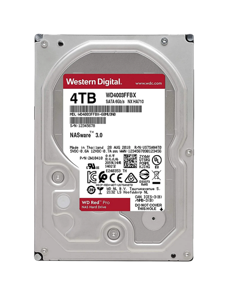 Unitate HDD Western Digital WD Red Pro, 3.5", 4 TB WD4003FFBX