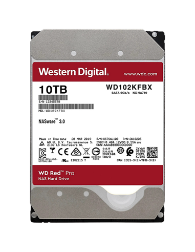 Жесткий диск Western Digital WD Red Pro, 3.5", 10 ТБ <WD102KFBX>