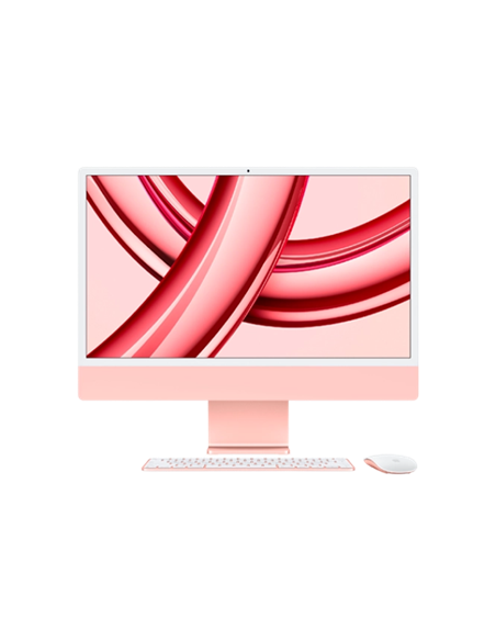 Моноблок Apple iMac A2873, 24", M3 with 8-core CPU and 10-core GPU, 8Гб/512Гб, macOS Sonoma, Розовый