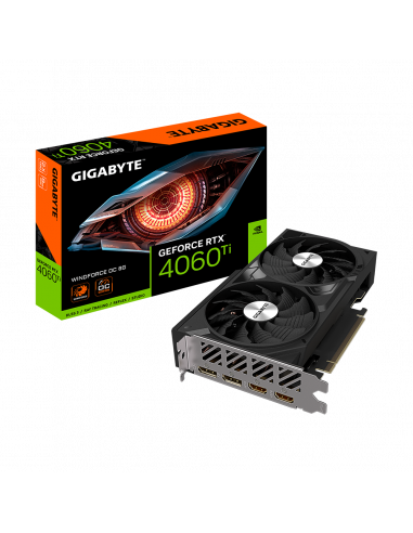 Видеокарта Gigabyte GV-N406TWF2OC-8GD, 8GB GDDR6 128бит 