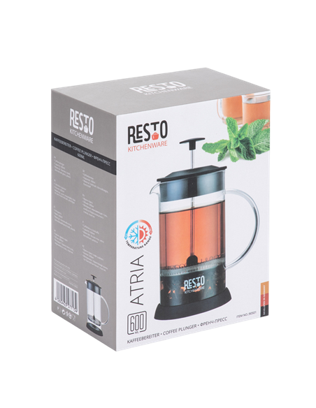 Cafetiera French Press RESTO 90501, 0,6L, Negru