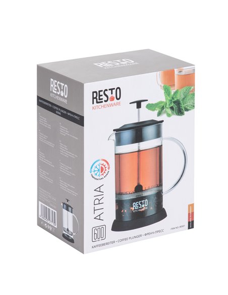 Cafetiera French Press RESTO 90501, 0,6L, Negru