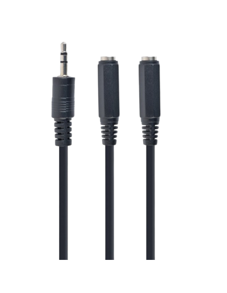 Cablu audio Cablexpert CCA-415-0.1M, mufă de 3,5 mm - 3.5 mm, 0,1m, Negru