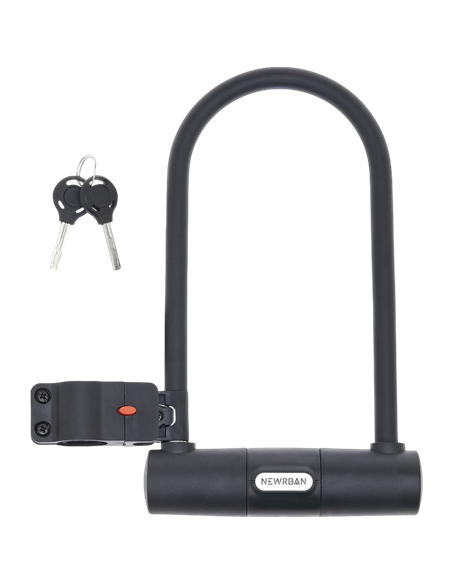 Lacăt Newrban U-lock with mounting bracket, Negru