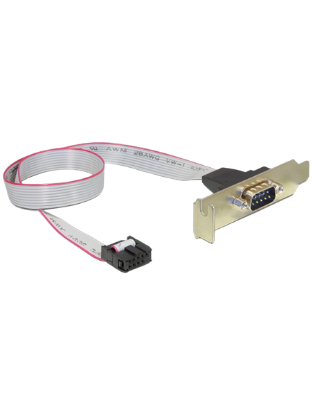 Receptacul pentru port serial DB9 pe suport Cablexpert CC-DB9ML-01, Auriu