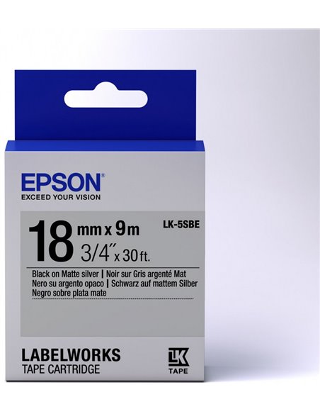 Картридж с лентой Epson LK-5SBE, 18 мм x 9 м