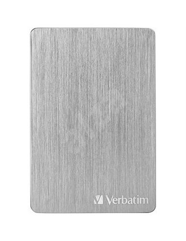 2.5” External HDD 1.0TB (USB3.2) Verbatim Store 'n' Go ALU Slim, Silver, Aluminium, Sleek, Slim, Nero Backup Software, Green...