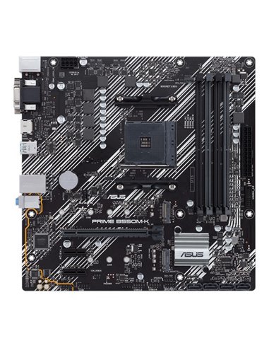 ASUS PRIME B550M-K, Socket AM4, AMD B550, Dual 4xDDR4-4600, APU AMD graphics, VGA, DVI, HDMI, 1xPCIeX16 4.0, 4xSATA3, 2xPCIeX...