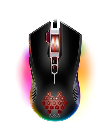 SVEN RX-G850 RGB Gaming, Optical Mouse, 500-6400 dpi, 7+1 buttons (scroll wheel), DPI switching modes, USB