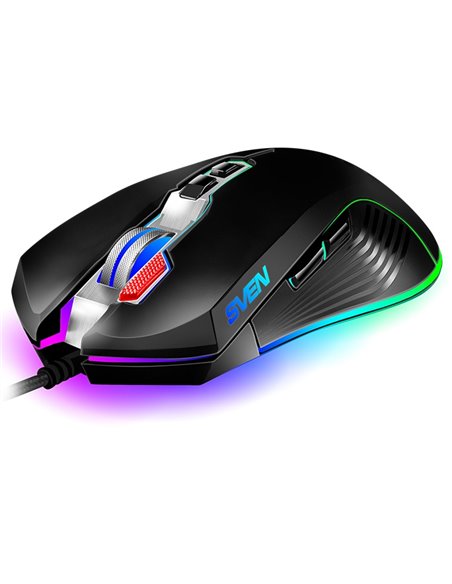 SVEN RX-G850 RGB Gaming, Optical Mouse, 500-6400 dpi, 7+1 buttons (scroll wheel), DPI switching modes, USB SVEN RX-G850 RGB Gaming, Optical Mouse, 500-6400 dpi, 7+1 buttons (scroll wheel), DPI switching modes, USB