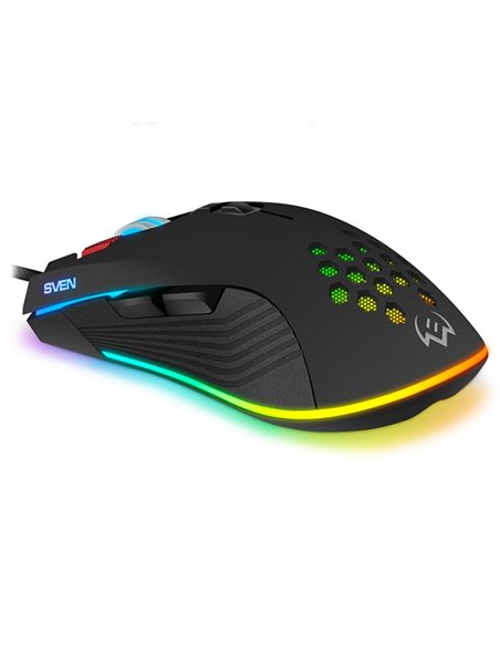 SVEN RX-G850 RGB Gaming, Optical Mouse, 500-6400 dpi, 7+1 buttons (scroll wheel), DPI switching modes, USB SVEN RX-G850 RGB Gaming, Optical Mouse, 500-6400 dpi, 7+1 buttons (scroll wheel), DPI switching modes, USB