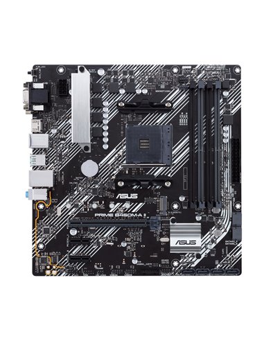 ASUS PRIME B450M-A II, Socket AM4, AMD B450, Dual 4xDDR4-4400, APU AMD graphics, VGA, DVI, HDMI, 1xPCIe X16, 6xSATA3, RAID, 1...