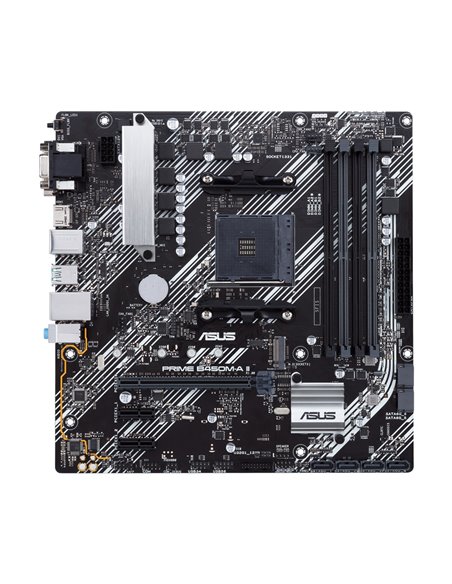 ASUS PRIME B450M-A II, Socket AM4, AMD B450, Dual 4xDDR4-4400, APU AMD graphics, VGA, DVI, HDMI, 1xPCIe X16, 6xSATA3, RAID, 1...